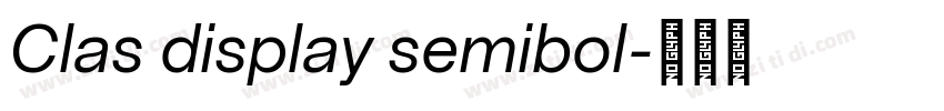 Clas display semibol字体转换